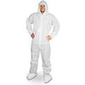 Keystone Safety HD Polypropylene Coverall/Bunny Suit, Attached Hood & Boots, Zipper Front, White, 2XL, 25/CS CVL-NW-HD-WHITE-B-2XL